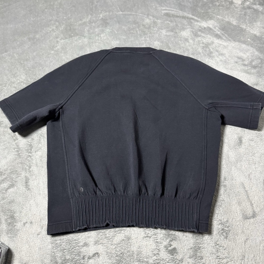 Lululemon NTS Cropped Short Sleeve Top Size 6 Black Shirt Sweater